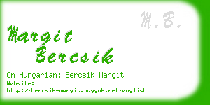 margit bercsik business card